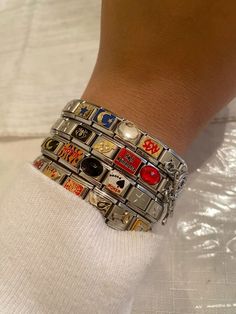 Aesthetic Bracelet, Bracelet Aesthetic, Dope Jewelry Accessories, Italian Bracelet, Italian Charms, Cute Friendship Bracelets, Bracelet Shop, Dope Jewelry, Funky Jewelry