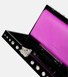 Material: plastic, leather.Lining: fabric.Made in Italy.Designer color name: Blk/Ultrapink.Closure: snap-clasp fastening.Comes with dust bag.Comes with a box.Height 11cm-4.5'.Width 19cm-7.5'.Depth 4,5cm-2'.Suitable for large smartphones (e.g. iPhone 12 Pro Max / Samsung Galaxy A72, S21 Ultra/ Huawei P40 Pro, Mate 40 pro) Embellished Clutch, S21 Ultra, Lining Fabric, Iphone 12 Pro, Color Names, Women's Bags, Clutch Handbag, Iphone 12, Bags Women