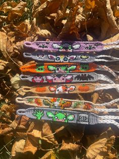 these are seven of my halloween fall cow bracelets they are all around 5.5-6.5 inches long and perfect for the fall season Handmade Halloween Festival Bracelets, Handmade Halloween Festival Bracelet, Bohemian Handmade Bracelets For Halloween, Handmade Bohemian Bracelets For Halloween, Halloween Cow, Halloween Fall, Fall Season, The Fall, Friendship Bracelets