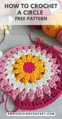 a crochet bag with the text how to crochet a circle free pattern