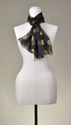 Silk scarf | handmade | limited edition 100% silk, fine Italian chiffon, printed Colors: black, gold-yellow; Design: antique coins Kanhttp://pop-musselin-infotenfassung: Black Pearl decoration on the corners: cut Bohemian glass beads, rocailles "Cash" is also available without pearl decoration You can find the information on the right of withdrawal, the legal notice, the general terms and conditions and the data protection declaration under the "View Terms and Conditions" button below → "Read mo Legal Notice, Pearl Decorations, Yellow Design, Scarf Handmade, Antique Coins, Scarf Silk, Silk Shawl, Data Protection, Gold Silk