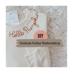 a white shirt with the words hello pink diy on it