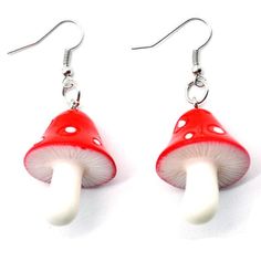 Cute Mushroom Earrings Add a pop of kawaii to your outfit with these Cute Mushroom Earrings. Turn heads and spread cuteness wherever you go! Made with lightweight materials for ultimate comfort. Size: 5.7cm/ 2.2 in Weird Jewelry, Mushroom Earrings, Quirky Earrings, Jewelry Making Earrings, Funky Earrings, Girl Jewelry, Colorful Earrings, Christmas Gift Jewelry, Diy Charms