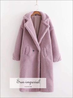 Sun-imperial - women green winter faux fur warm maxi overcoat vintage long sleeve thick teddy coat – SUN-IMPERIAL Oversized Warm Outerwear For Spring, Oversized Winter Fur Coat With Pockets, Long Fur Coat With Pockets For Spring, Long Spring Fur Coat With Pockets, Spring Long Fur Coat With Pockets, Overcoats Women, Blue Bridesmaid Gowns, Vintage Decoration, Gray Winter