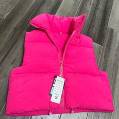 Hot Pink Sleeveless Puffer Vest New With Tags. Size Small, So Cute And Comfy. Crop Style. Smoke & Pet Free Home. Hot Pink Puffer Vest, Pink Puffer Vest, Camo Vest, Sleeveless Puffer, Crop Style, Cotton Vest, Fleece Vest, Black Faux Fur, Cropped Style