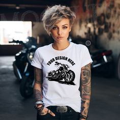 Biker T-shirt With Sublimation Print, White Short Sleeve T-shirt For Motorcycling, Biker T-shirt With Sublimation Print For Biker Events, Sublimation Print Biker T-shirt With Crew Neck, Sublimation Print Short Sleeve T-shirt For Motorcycling, Biker Style Crew Neck T-shirt With Sublimation Print, White Sublimation Print T-shirt For Biker Events, Biker Style T-shirt With Sublimation Print For Biker Events, Biker Style Crew Neck T-shirt With Custom Print