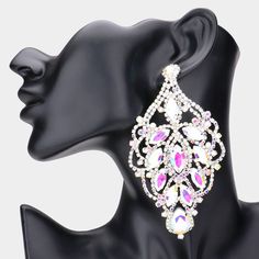 Over Sized AB Crystal and Rhinestone Statement Earrings Evening Earrings, Over Sized, Trendy Jewelry, Festival Wear, Jewelry Care, Statement Earrings, Jewelry Set, Jewelry Pieces, Elegant Design