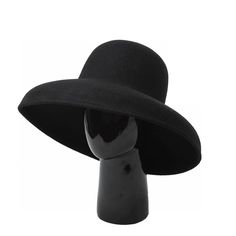 Wide Brim Felt Hat For Winter, Solid Fur Felt Top Hat With Wide Brim, Solid Wide Brim Top Hat In Fur Felt, Solid Color Fur Felt Top Hat With Wide Brim, Classic Solid Color Cloche Felt Hat, Wool Wide Brim Top Hat For Winter, Elegant Solid Brimmed Cloche Hat, Winter Wool Wide Brim Top Hat, Winter Wide Brim Wool Top Hat