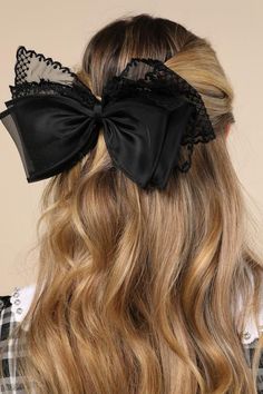 The Lulus Precious Energy Black Tulle Embroidered Hair Bow Barrette will become a beloved accessory that you'll reach for again and again! This super darling hair bow is composed of sheer tulle and floral embroidered mesh that creates a trendy, oversized layered silhouette. A shiny silver barrette closure secures your locks for adorable all-day wear. Bow Measures 5. 5" Long And 9" Wide. 90% Polyester, 10% Iron. Imported. Lulus | Precious Energy Black Tulle Embroidered Hair Bow Barrette. Embroidered Hair Bows, Embroidered Bow, Tulle Bow, Bow Barrette, Tulle Bows, Black Tulle, Again And Again, Shiny Silver, Hair Bow