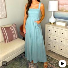 Super Cute - Just Not For Me! Casual Light Blue Maxi Dress, Light Blue Maxi Sundress For Day Out, Casual Blue Maxi Dress For Day Out, Casual Light Blue Maxi Dress For Day Out, Casual Sleeveless Light Blue Maxi Dress, Light Blue Fitted Casual Maxi Dress, Casual Light Blue Fitted Maxi Dress, Casual Blue Maxi Dress For Brunch, Long Black Maxi Dress