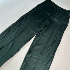 Express Women's Size 6 Nwt Straight High Rise Satin Pants Dark Green Condition Is "New With Tags" Please See Photos For Measurements And Garment Tags. Satin Pants, High Rise, Dark Green, Green Colors, Pant Jumpsuit, Straight Leg, Womens Sizes, Pants For Women, Satin