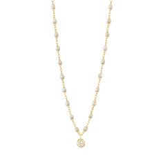 Gigi Clozeau - Puce Classic Gigi Opal diamond necklace, Yellow Gold, 16.5 Diamond White Necklace With Pearl Chain, Diamond White Necklaces With Pearl Chain, Yellow Gold Diamond Necklace With Pearl Drop, Diamond Necklace With Pearl Charm, Diamond Necklace With Pearl Charm As Gift, Diamond Necklace With Pearl Charm For Gift, Diamond Necklaces With Pearl Charm, Diamond White Necklace With Pearl Drop, Diamond White Necklaces With Pearl Drop