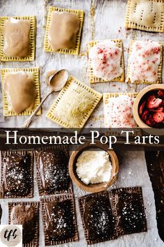 homemade pop tarts on a table with spoons