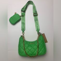 Brand: Steve Madden Shoulder Bag Green Quilted Pattern Multiple Compartments Removable Strap Shorter Chain Strap New With Tags No Damages Never Worn Measurements: Height: 5 Inches Length: 9 Inches Width: 2 Inches Green Shoulder Bag With Chain Strap For Errands, Green Chain Strap Bag For Errands, Steve Madden Backpack, Green Shoulder Bag, Snakeskin Purse, Mini Backpack Purse, Steve Madden Purse, Steve Madden Handbags, Snake Skin Bag