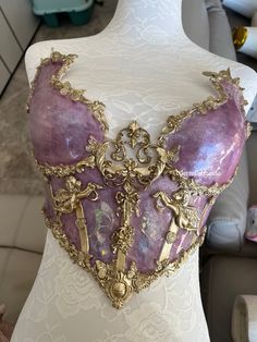 Angel Purple Opal Bones Resin Mermaid Corset Bra Top Cosplay - Etsy Pink Corset For Cosplay, Corset Bra Top, Angel Purple, Mermaid Corset, Resin Mermaid, Mermaid Cosplay, 3d Karakter, Top Cosplay, Purple Opal