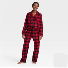 Wondershop Target Red & Black Buffalo Check Women's Family Pajamas Size Small New In Package Long Sleeve, Button Front, Elastic Waist Pants Please Contact Me With Any Questions. Buffalo Plaid Pajamas, Womens Christmas Pajamas, Christmas Pajama Pants, Family Pajama Sets, Fleece Pajama Pants, Plaid Pajama Pants, Matching Christmas Pajamas, Buffalo Check Plaid, Red Plaid Flannel