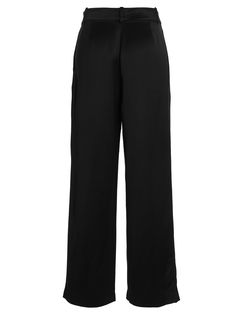 Viscose and wool blend pants with front pleats, hook-and-eye and button closure, pockets and a loose leg. Composition: 82% viscose 18% wool High-waisted Viscose Wide Leg Pants For Work, Formal Viscose Wide Leg Pants, Elegant Viscose Wide Leg Pants For Work, Elegant High-waisted Viscose Pants, Viscose Wide Leg Pants For Work, Elegant Ankle-length Viscose Wide Leg Pants, Wide Leg Viscose Workwear Pants, Viscose Wide Leg Ankle-length Work Pants, Wide Leg Viscose Pants For Work