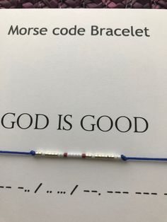 GOD is GOOD Morse Code Bracelet, God is Good bracelet,  Morse Code Jewelry, Christian Bracelet, Gift jewelry