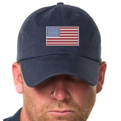 We embroider hats as needed at our location. 100% washed cotton chino twill This unstructured, six panel low profile cover features a pre curved visor and sewn eyelets Adjustable fabric strap slide buckle with woven American flag 100% Union Made in the USA by Workers United Cotton Flat Bill Dad Hat For Sports, Casual Curved Brim Snapback Hat For 4th Of July, Casual Baseball Cap For 4th Of July, 4th Of July Casual Curved Brim Snapback Hat, Casual 4th Of July Baseball Cap, Patriotic Curved Brim Hat For Baseball Season, Navy Cotton Baseball Cap With Curved Visor, Cotton Trucker Hat For Baseball Season With Curved Brim, Cotton Curved Bill Hats For Sports Events