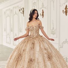 Big Ball Gowns, Dream Quinceanera, Sweeping The Floor, Debut Gowns, Princess Dress Fairytale, Masquerade Ball Gowns, Floral Ball Gown, Princess Gowns, Off Shoulder Ball Gown