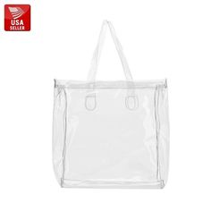 Transparent PVC Purse Clear Handbag with Clear Handles   This beautiful bag can be used for all events, including day-to-day casual wear, evening events, entries to arenas requiring clear bags, beach / poolside, and more! 100% Brand New Made of high-quality transparent PVC Dimensions (L x H x W): 12” x 13” x 4” / 30.5cm x 33cm x 10.2cm   U.S. Seller! FAST SHIPPING! All orders handled within one business day!   Returns / Refunds Policy: The item is sold on an "as is" basis. In order to avoid gett Large Capacity Clear Shoulder Bag For Summer, Beach Shoulder Bag With Clear Strap, Rectangular Beach Shoulder Bag With Clear Strap, Summer Large Capacity Clear Shoulder Bag, Rectangular Clear Bags For Summer, Summer Beach Shoulder Bag With Clear Strap, Summer Clear Rectangular Bag, Summer Clear Rectangular Bags, Clear Rectangular Shoulder Bag For Summer