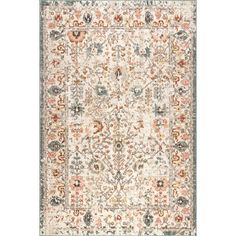 Nuloom Lenore Floral & Paisley 10x14 Area Rug for Living Room Bedroom Dining Room Kitchen, Beige/Multicolor Cottage Core Bedroom Rug, Vintage Floral Rug, Rug For Brown Leather Couch, 7x9 Area Rugs, Warm Rugs Living Room, French Country Rugs Living Room, Rug Inspo Living Room, Big Rugs Living Room, Living Room Area Rug Ideas