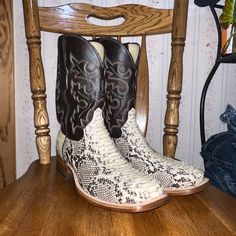 Size 11d Exotic Genuine Python Snake Skin Boots/ Used Like New. Python Boots, Snake Skin Boots, Snake Boots, Python Snake, Python, Snake Skin, New Color, Men's Shoes, Like New