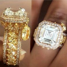 Yellow Diamond Ring. Rings With Diamonds, Bling Rings, Fabulous Jewelry, Mellow Yellow, Stunning Jewellery, Gorgeous Jewelry, Dream Jewelry, Yellow Diamond, Pretty Jewellery