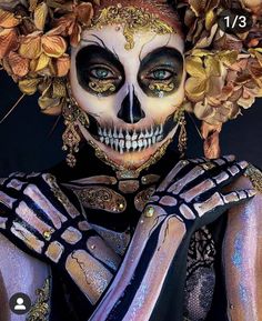 Catrina Candy Skull Makeup, Ideas Disfraz, Skeleton Makeup, Halloween Makeup Pretty