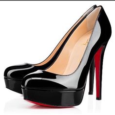 Worn Once Only, Brand New Condition, Like New. Only Selling Because I’m Really Tall Next To My Husband. Modern Closed Toe Heels With Red Sole, Formal Heels With Red Sole And Round Toe, Black High Heel Court Shoes With Red Sole, Sleek Court Shoes With Red Sole And Round Toe, Sleek Court Shoes With Red Sole, Red Bottom Heels Christian Louboutin, Louboutin Online, Red Bottom Heels, Red Bottom Shoes