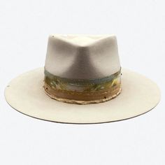 Sample Sale | Valeria Andino Hats Hamsa Charm, Felt Fedora, Crimp Beads, Hat Ideas, Dyed Silk, Hand Dyed Silk, Silk Dyeing, Sample Sale, Hammered Silver