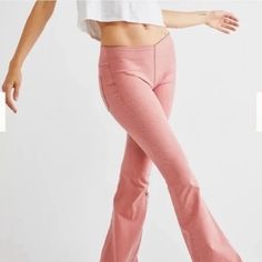 Brand New We The Free Flare Jeans/Pants Bell Bottoms Retro Size 26/4 But Will Fit A Size 28/6 See Measurements In Photo Free People, Anthropologie, Pink, Barbie, Barbiecore, Bell Bottoms, Cotton, Spring, Summer, Light, Stretch, 27/4/29/8, Nordstrom, 60’s, 70’s Trendy Stretch Cotton Bottoms, Trendy Cotton Stretch Bottoms, Trendy Stretch Cotton Yoga Pants, Trendy Fitted Yoga Pants, Casual Tight Trousers, Cotton Straight Leg Yoga Pants For Fall, Fall High Waist Fitted Yoga Pants, Casual Mid-rise Cotton Leggings, Casual Straight Leg Cotton Leggings