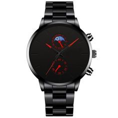 Men's Watches- Luxury Fashion Business Men Watches Classic Black Stainless Steel Analog Quartz Wrist Watch Model Number:1005003411534080 Item Type: Quartz Wristwatches Case Shape: Round Band Material Type: Stainless Steel Dial Diameter:43mm/0.141ft Case Thickness: 10.5mm/0.034ft Band Length: 24cm/0.787ft Band Width: 22mm/0.072ft Style: Fashion & Casual Dial Window Material Type: Hardlex Case Material: Alloy Movement: Quartz Gender: Men Package included: - 1 x Wrist watch Note: The small dial jus Wear-resistant Black Digital Watch With Round Dial, Black Digital Watch With Wear-resistant Round Dial, Wear-resistant Stainless Steel Watch, Wear-resistant Stainless Steel Watch With Round Dial, Casual Black Wear-resistant Chronograph Watch, Black Digital Watch For Business, Black Digital Watch With Round Dial For Business, Black Digital Watch For Business With Round Dial, Modern Black Digital Watch For Business