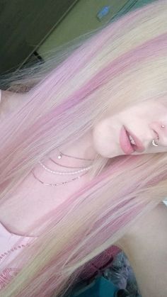 🍰🍭 Ethereal Nature, Pink Blonde Hair, Pastel Pink Hair, Blonde With Pink