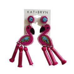 Super Cute! Earrings Color, Beaded Earrings, Flamingo, Super Cute, Jewelry Earrings, Women Jewelry, Pink, Women Shopping, Color