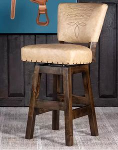 palomino panache leather armless bar or counter stools with swivel - Your Western Decor Western Coffee Bar Ideas, Western Dining Chairs, Western Coffee Bar, Opulent Splendor, Western Bar Stools, Western Bar, Cozy Lodge, Adobe Home, Bar Stools Kitchen Island