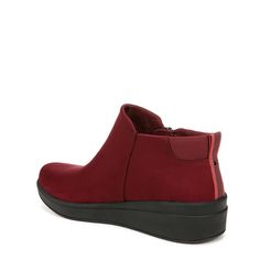 Soft and sleek, these sport boots for women will be an everyday go-to in your closet. Sporty Synthetic Ankle Boots, Casual Ankle-high Boots With Red Sole, Casual Burgundy Boots Medium Width, Casual Boots With Red Sole In Synthetic Material, Red Synthetic Ankle Boots, Casual Boots With Red Sole, Casual Burgundy High-top Boots, Mid-top Cushioned Footbed Boots For Fall, Low-top Boots With Cushioned Footbed For Fall