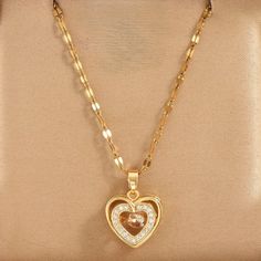 Brand New Women's Gold Heart Diamond Necklace 14k Gold Plated Sterling Silver Genuine 1ct Lab Created Radiant Cut Diamonds Measurements: Length - Adjustable From 16" To 18" Pendant Size .5" Retail Price $295 Buy With Confidence From A Trusted Seller With A 99%+ Feedback Rating! A0123 (Id-1409-) Gold Cubic Zirconia Heart Necklace For Anniversary, Gold Heart Necklace With Diamond Accents For Anniversary, Gold Diamond Necklace For Wedding On Valentine's Day, Gold Heart-shaped Diamond Necklace For Weddings, Gold Cubic Zirconia Diamond Necklace With Heart Pendant, Gold Cubic Zirconia Heart Pendant Diamond Necklace, Gold Cubic Zirconia Open Heart Necklace, Gold Open Heart Cubic Zirconia Necklace, Elegant 14k Gold Heart-cut Necklace