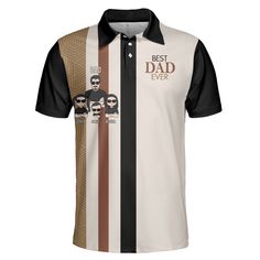 The Personalized Polo Shirt is a thoughtful Father's Day and birthday gift, perfect for dads, fathers, and daddies. This stylish shirt is not only a comfortable addition to any wardrobe but also a personalized token of appreciation. With customizable features, you can add a special touch to make it uniquely suited for the recipient. Whether worn casually or on special occasions, this polo shirt is a versatile and cherished gift that expresses your love and gratitude for the fatherly figure in your life. MESSAGE: Best dad ever. PRODUCT DETAILS: Material: Bird-eye pique fabric with 3-5% Spandex – Lightweight, breathable, moisture-wicking, stretchable quick-drying fabric that is comfortable to wear as a casual or activewear outfit. Regular fit allows you to move freely and conveniently. Pull- Custom Print Black Shirt For Father's Day, Black Custom Print Shirt For Father's Day, Black Shirt With Custom Print For Father's Day, Father's Day Shirt With Name Print, 3d Technology, Gift For Father, Printed Polo Shirts, Best Dad Ever, 3d Printing Technology