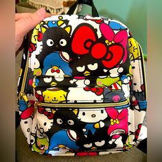 New With Tags Hello Kitty Bag Pack Pink Hello Kitty Print Fun Bag, Cute Multicolor Hello Kitty Print Bag, Playful Black Backpack For Everyday Use, Black Hello Kitty Print Bag For Daily Use, Trendy Hello Kitty Print Backpack For Everyday Use, Playful Multicolor Hello Kitty Bag, Black Hello Kitty Print Travel Bag, Trendy Black Bag With Hello Kitty Print, Black Hello Kitty Travel Bag