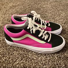 Brand New In Original Box Size 7.5 Mens (Us) / Women’s 9 100% Authentic Vans Multicolored Sneaker Fuchsia Canvas, Black Suede & Baby Blue Leather With White Bottom Be Different, Unique, Super Fly And Comfortable. Grab These Now At A Great Price. Don’t Miss Out! Add Them To Your Collection Today. Sporty Low-top Custom Vans Sneakers, Sporty Low-top Vans Custom Sneakers, Vans Sporty Color Block Sneakers, Super Fly, Authentic Vans, Sneakers Women, Womens Vans, Vans Shoes, Blue Leather