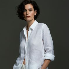 Women's Classic White Linen Shirt CLOUD - crafted from 100% pure linen for a lightweight, breathable, and durable shirt. Custom-tailored, with customizable collars, pocket options and sleeve lengths. Choose from natural button options including wood, coconut, or high-quality plastic. Upgrade your wardrobe with this must-have white linen shirt. Read our Care Guide to keep your linen looking fresh and Looking for something Unique? create your own designs with our Designer Studio White Linen Shirts Women, Natural Buttons, Linen Shirts Women, Linen Pajamas, White Linen Shirt, Designer Studio, Super White, Pajama Set Women, Cotton Blouse