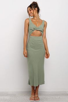 Chic Midi Dress With Cut-out Waist For Date Night, Elegant Spring Midi Dress With Cut-out Waist, Cutout Waist Midi Dress For Date Night, Elegant Midi Dress With Cut-out Waist For Spring, Chic Midi Dress With Cutout, Elegant Midi Dress With Cut-out Waist For Date Night, Elegant Midi Dress With Notched Neckline For Brunch, Fitted V-neck Midi Dress With Cutout, V-neck Maxi Dress With Cutout For Date Night