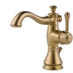 an antique style faucet with chrome finish