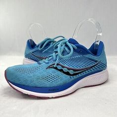 Saucony Womens Guide 14 S10654-30 Blue Running Shoes Sneakers Size 9 | eBay Blue Running Shoes, Running Shoes Sneakers, Top Shoes, Running Shoes, Athletic Shoes, Shoes Sneakers, Lace Up, Women Shoes, Running