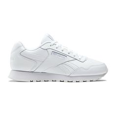 Fit your big girl in the vintage '80s vibe of these Reebok Royal Glide sneakers for a versatile look for everyday. The faux leather upper feature classic lace-up ties with a cushioned insole and a treaded rubber outsole for supportive comfort.Closure Type: Lace-UpUpper/Outer Base Material: 96% Synthetic, 4% PolyesterShoe Lining Material: SyntheticSole Material Content: 100% RubberCountry of Origin: Imported Classic Sneakers With Elastic Laces, Classic Sneakers With Elastic Laces And Synthetic Material, Classic Synthetic Sneakers With Elastic Laces, Spring Streetwear Running Shoes With Elastic Laces, Reebok Royal, Girls Sneakers, Big Girl, Sneaker Shopping, Sneakers White