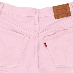 Description:Vintage Levis 501 pink denim shorts, fit a UK size 6 - mid rise with a 26" waist. Size conversion: US Size: 2EU Size: 34IT Size: 38 RISE TYPE: Mid RiseWAIST: 26 inches / 66cmsINSEAM: 3 inches / 8cmsRISE: 10 inches / 25cmsGENDER: womens CONDITION: good - marks on the front and back as pointed out.STYLE: denim shortsERA: 1990sCOLOUR: pinkFABRIC: cotton Pink Jean Shorts With Pockets For Spring, Spring Pink Jean Shorts With Pockets, Vintage Pink Cotton Jeans, Vintage Pink Jeans For Spring, Pink Jeans Shorts With Pockets, Pink High Waist Jean Shorts, Fitted Pink Jean Shorts, Pink Fitted Jean Shorts, Pink Short Jeans With Pockets