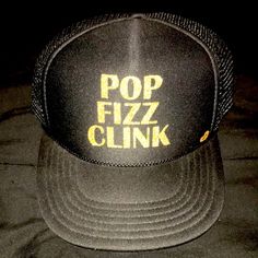 -Never Worn, Perfectly Intact And Spotless Easily Unisex- New Color, Trucker Hat, Accessories Hats, Foil, Mens Accessories, Writing, Hats, Gold, Black