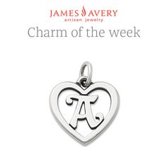 Keep your initials and the initials of loved ones close with you wherever you go. Originally released in 1982, this classic Avery heart charm in sterling silver is available in letters A-Z. Anniversary Heart Charm With Initial Pendant, Anniversary Heart Charm And Initial Pendant, Anniversary Heart Charm Initial Pendant, Sterling Silver Initial Pendant Charms For Anniversary, Anniversary Initial Pendant Charms, Classic Personalized Charms For Anniversary, Classic Initial Pendant Charm, Classic Personalized Sterling Silver Charms, Personalized White Gold Charms For Valentine's Day