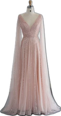 Festive V-neck Prom Gown, Long Sleeve Sequined Tulle Evening Dress, Shine Dress, Dress Formal, Evening Gown, Evening Gowns, A Line, Sparkle, Glitter